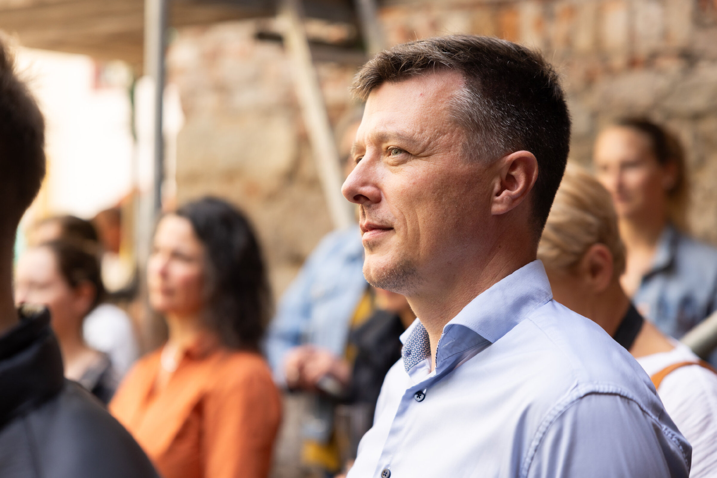 Markus Renner beim Richtfest am Baderberg