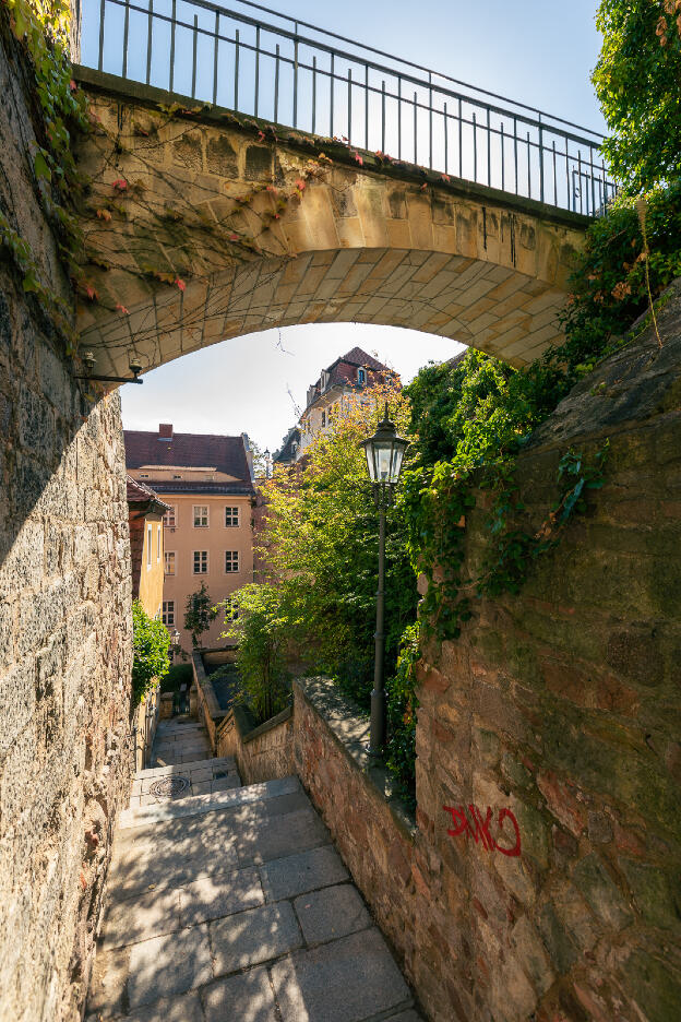 Meißen, Treppen an der Schlossbrücke