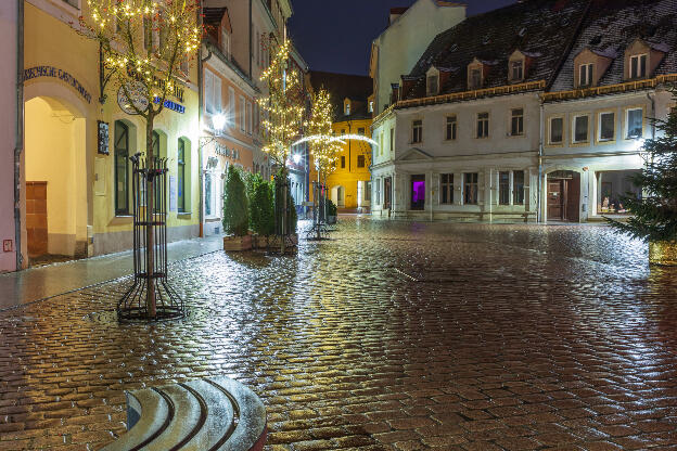 Meißen im Regen, Januar 2021