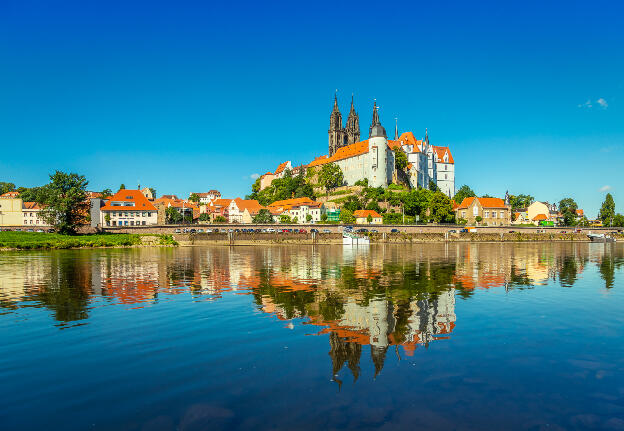 Meißen an der Elbe im Sommer