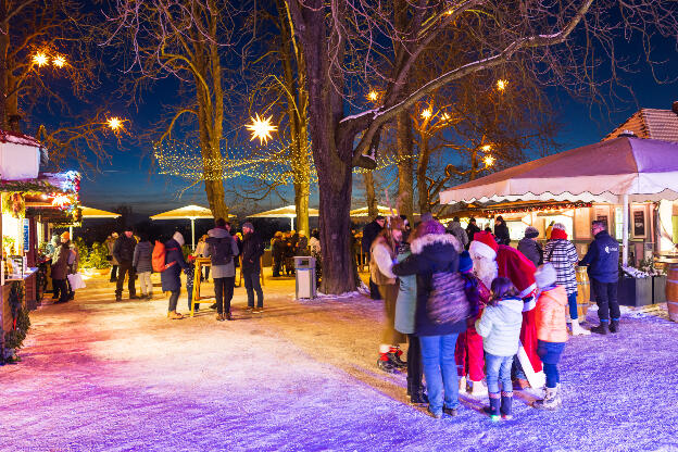 Hoflößnitz im Winter mit Schnee