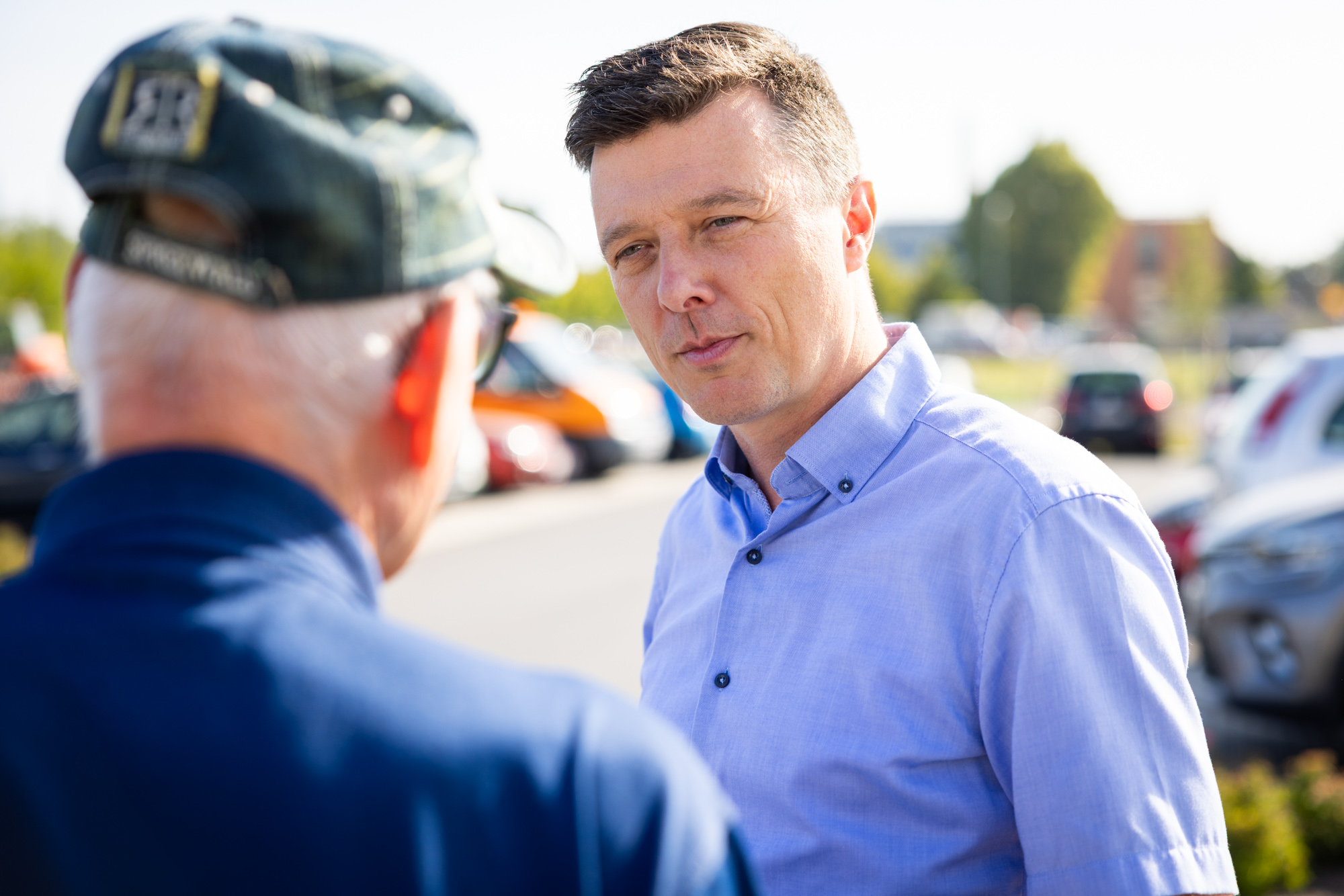 Markus Renner auf dem Wochenmarkt in Meißen Cölln