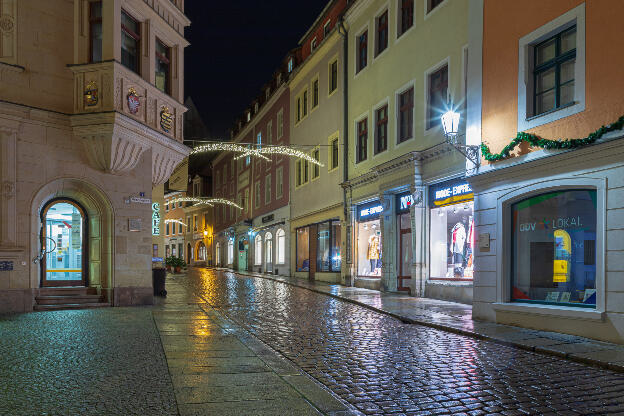 Meißen im Regen, Januar 2021