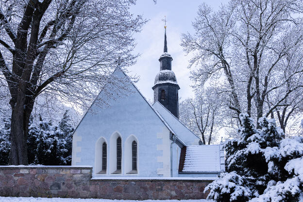 Meißner Nikolai-Kapelle im Winter