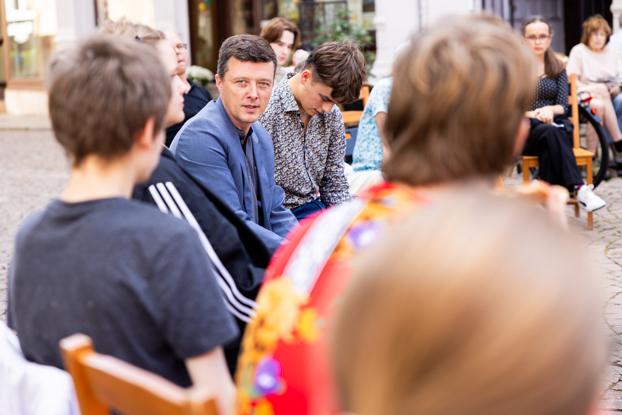 Markus Renner bei Pizza und Politik auf dem Heinrichsplatz
