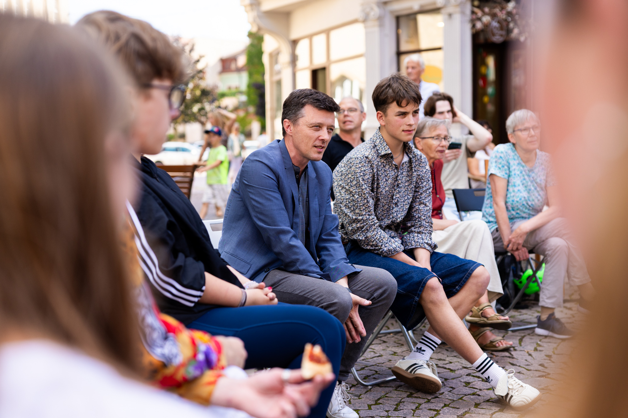 Markus Renner bei Pizza und Politik auf dem Heinrichsplatz