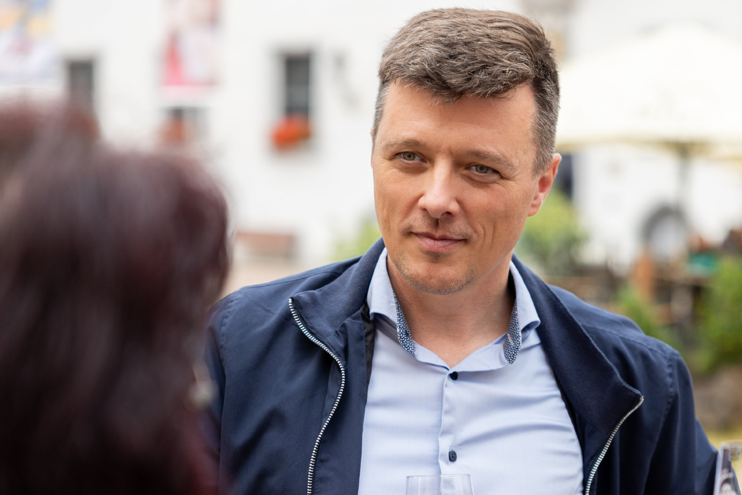 Markus Renner auf dem Meißner Marktplatz