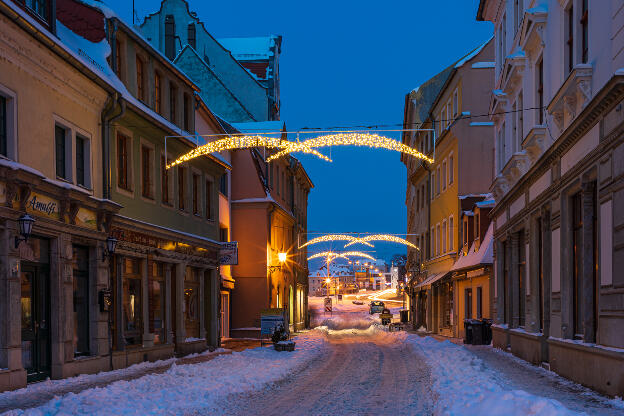 Eine winterliche Blaue Stunde in Meißen